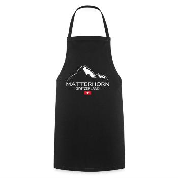 Suisse Monts du Cervin - Tablier de cuisine - noir - Devant - AI Model Male 185 dark (185cm)