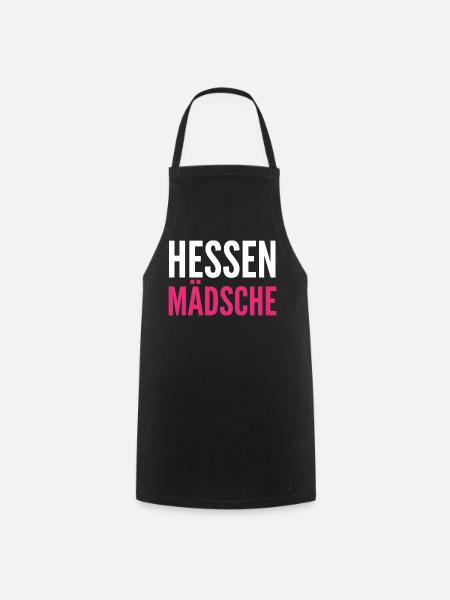 Hessen Mädchen Kontrast Pink - Kochschürze - Schwarz