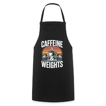 Entraînement en force Caféine et musculation Salle de musculation - Tablier de cuisine - noir - Devant - AI Model Male 185 dark (185cm)