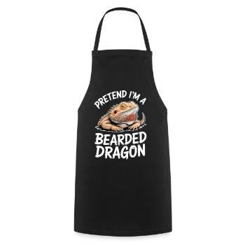 Bearded Dragon Sayings Funny Bearded Dragon Gift - Cooking Apron - black - Front - AI Model Male 185 dark (185cm)