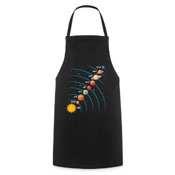 Sonnensystem Weltraumwissenschaft Astronomie Kinder - Kochschürze - Schwarz - Vorne - AI Model Male 185 dark (185cm)
