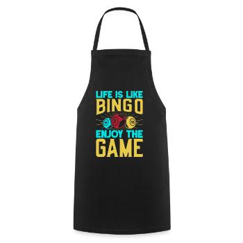 Bingo Jeu Profitez du jeu Bingo - Tablier de cuisine - noir - Devant - AI Model Male 185 dark (185cm)