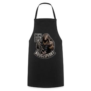 Ma patience t’a bloqué dehors - Tablier de cuisine - noir - Devant - AI Model Male 185 dark (185cm)