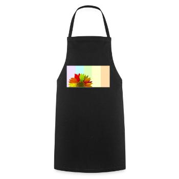 Colorful Rainbow Sunflower – Pastel Stripe Aesthet - Cooking Apron - black - Front - AI Model Male 185 dark (185cm)