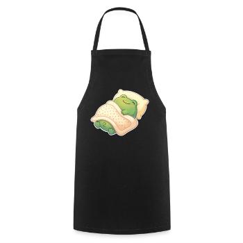 Frog Sleeping - Cooking Apron - black - Front - AI Model Male 185 dark (185cm)