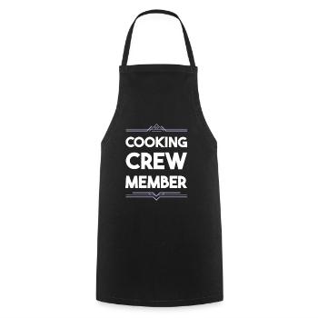 Équipe de cuisine - Tablier de cuisine - noir - Devant - AI Model Male 185 dark (185cm)