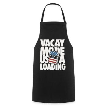 Vacay Mode USA Loading Travel Design - Cooking Apron - black - Front - AI Model Male 185 dark (185cm)