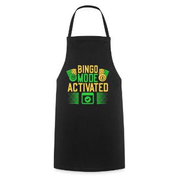 Bingo Game Bingo Mode Activated Bingo - Cooking Apron - black - Front - AI Model Male 185 dark (185cm)