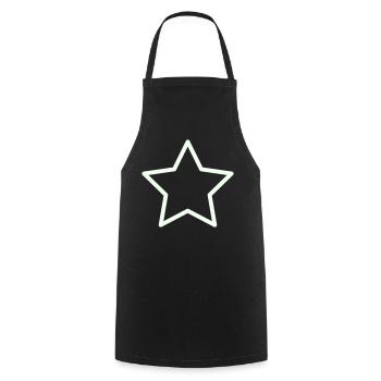 stern- - Kochschürze - Schwarz - Vorne - AI Model Male 185 dark (185cm)