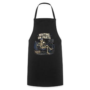 Mécanicien Humour Squelette Garage Cadeau - Tablier de cuisine - noir - Devant - AI Model Male 185 dark (185cm)