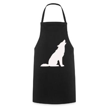 wolf- - Kochschürze - Schwarz - Vorne - AI Model Male 185 dark (185cm)