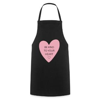 Sois bon cœur | Conception de l’auto-soin - Tablier de cuisine - noir - Devant - AI Model Male 185 dark (185cm)
