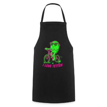 J’adore l’humour adulte de Tetten pour hommes - Tablier de cuisine - noir - Devant - AI Model Male 185 dark (185cm)