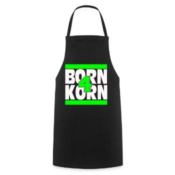 Born for Korn  - Kochschürze - Schwarz - Vorne - AI Model Male 185 dark (185cm)