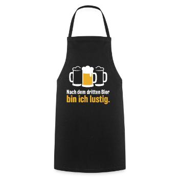 Bier Nach Dem Dritten Bier Lustig JGA Party Malle - Kochschürze - Schwarz - Vorne - AI Model Male 185 dark (185cm)
