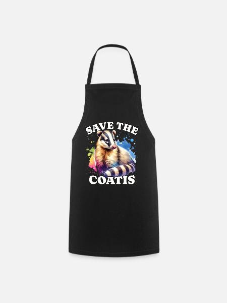 Nasenbär Save Coati - Kochschürze - Schwarz