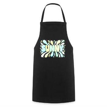 Bright Pastel Sun - Cooking Apron - black - Front - AI Model Male 185 dark (185cm)