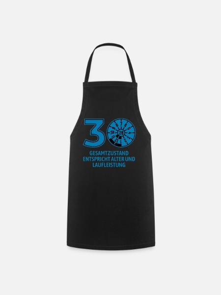 HU Juli 2026 - 30 Jahre - Geburtstag Geschenk - Kochschürze - Schwarz