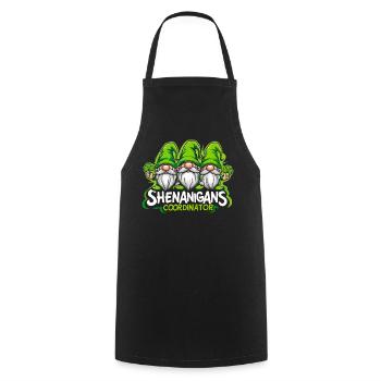 Coordinateur des Manigances Gnome de jardin - Tablier de cuisine - noir - Devant - AI Model Male 185 dark (185cm)