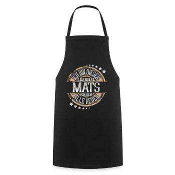 Mats - Kochschürze - Schwarz - Vorne - AI Model Male 185 dark (185cm)