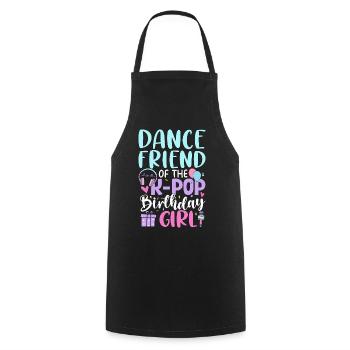 Dance Friend Of The K-Pop Birthday Girl - Cooking Apron - black - Front - AI Model Male 185 dark (185cm)
