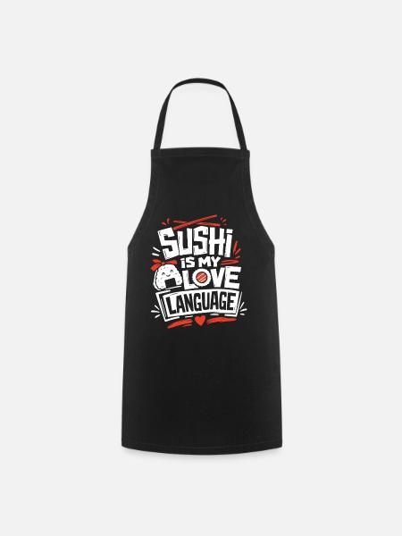 Sushi Is My Love Language - Kochschürze - Schwarz