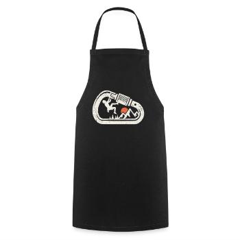 Climbing Bouldering Rock Climbing Carabiner - Cooking Apron - black - Front - AI Model Male 185 dark (185cm)