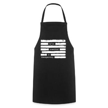 Nous sommes engagés en faveur de la transparence et contre cette orientation - Tablier de cuisine - noir - Devant - AI Model Male 185 dark (185cm)