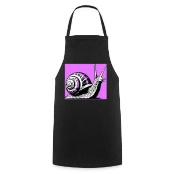 Schnecke - Kochschürze - Schwarz - Vorne - AI Model Male 185 dark (185cm)