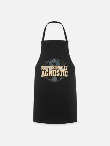 Agnostisch, Aber Müde Lustiges Agnostiker-geschenk - Kochschürze - Schwarz