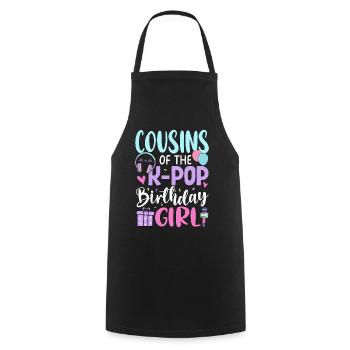Cousins de la fille anniversaire de la K-Pop - Tablier de cuisine - noir - Devant - AI Model Male 185 dark (185cm)
