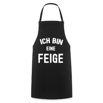 ICH BIN EINE FEIGE Karneval Kostüm Figs Feigen - Kochschürze - Schwarz - Vorne - AI Model Male 185 dark (185cm)