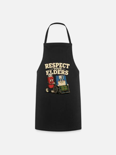 Respect Your Elders, Retro Diskette - Kochschürze - Schwarz