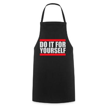 Do It For Yourself Inspirierend Selbstliebe Zitat - Kochschürze - Schwarz - Vorne - AI Model Male 185 dark (185cm)