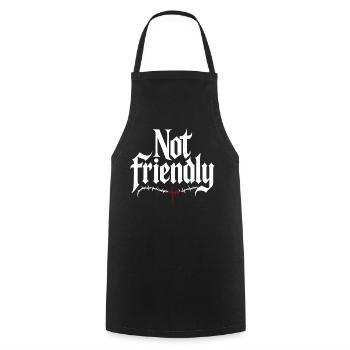 Introverti Pas Amical Solitaire Antisocial - Tablier de cuisine - noir - Devant - AI Model Male 185 dark (185cm)
