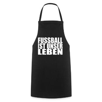 Fussball ist unser Leben - Kochschürze - Schwarz - Vorne - AI Model Male 185 dark (185cm)