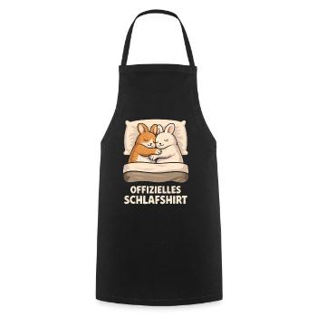 Offizielles Schlafshirt Hasen - Kochschürze - Schwarz - Vorne - AI Model Male 185 dark (185cm)