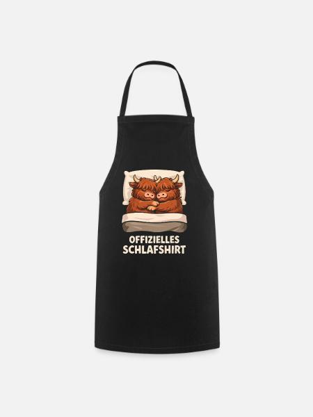 Offizielles Schlafshirt Kühe Kuh Pijama - Kochschürze - Schwarz