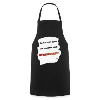 NIVEOPTIMIERT Spruchmotiv - Kochschürze - Schwarz - Vorne - AI Model Male 185 dark (185cm)