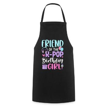 Amie de la fille d’anniversaire de la K-Pop - Tablier de cuisine - noir - Devant - AI Model Male 185 dark (185cm)