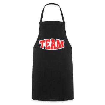 Team - Kochschürze - Schwarz - Vorne - AI Model Male 185 dark (185cm)