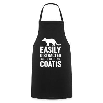 Coatis Sayings Funny Coatis Gift - Cooking Apron - black - Front - AI Model Male 185 dark (185cm)