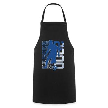 LIMITED EDITION 2000 FOOTBALL 26TH BIRTHDAY - Cooking Apron - black - Front - AI Model Male 185 dark (185cm)