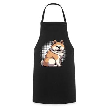Akita Akita propriétaire Akitas Akita amoureux Akitafan - Tablier de cuisine - noir - Devant - AI Model Male 185 dark (185cm)