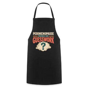 Perimenopause Brain Fog Menopause Midlife Gift - Cooking Apron - black - Front - AI Model Male 185 dark (185cm)