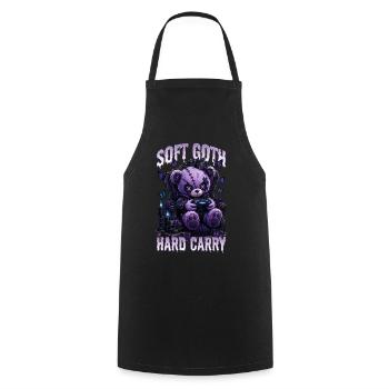 Pastel Goth Soft Goth Gaming Gamer - Cooking Apron - black - Front - AI Model Male 185 dark (185cm)