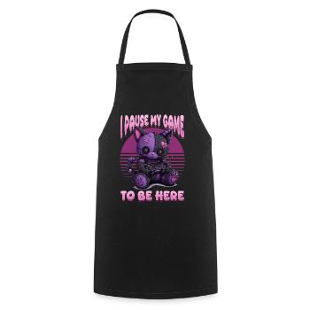 Pastel Goth Soft Goth Gaming Gamer - Cooking Apron - black - Front - AI Model Male 185 dark (185cm)