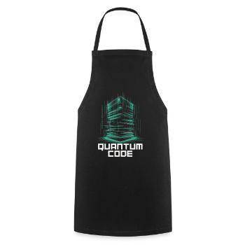Programmers – Coding Developers & Computer Scientists - Cooking Apron - black - Front - AI Model Male 185 dark (185cm)