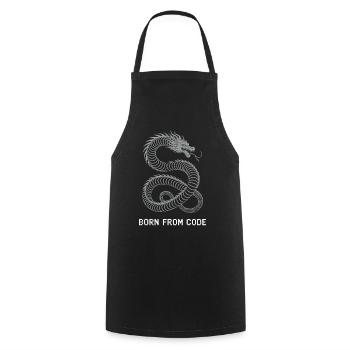 Programmers – Coding Developers & Computer Scientists - Cooking Apron - black - Front - AI Model Male 185 dark (185cm)