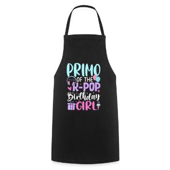 Premier de The K-Pop Birthday Girl - Tablier de cuisine - noir - Devant - AI Model Male 185 dark (185cm)